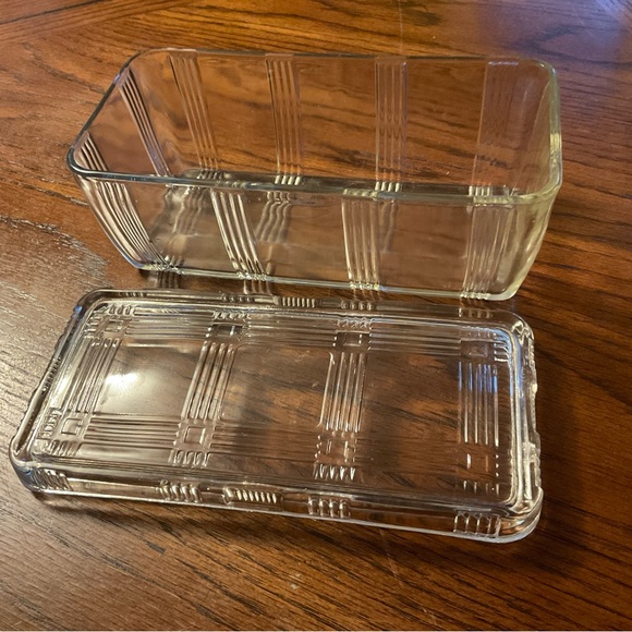 Hazel Atlas basketweave refrigerator dish - Picture 2 of 5